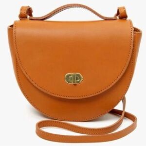 Clare V Tan Leather Crossbody Bag